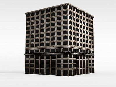 3d现代楼房模型