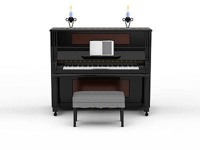 3d数码钢琴模型