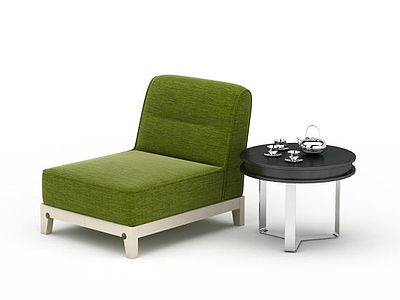3d休闲沙发茶几组合模型