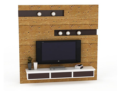 3d客厅电视柜模型