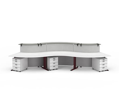 简约办公桌模型3d模型