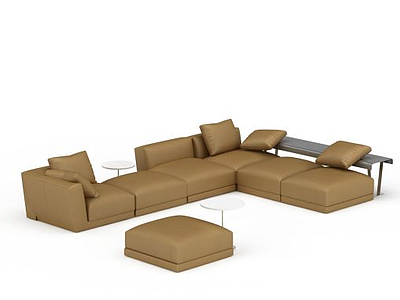 个性布艺沙发组合模型3d模型