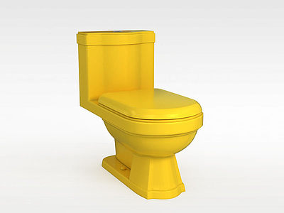 黄色马桶模型