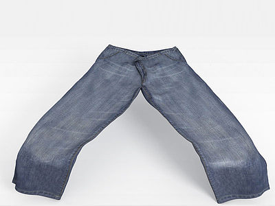 直筒牛仔裤模型3d模型