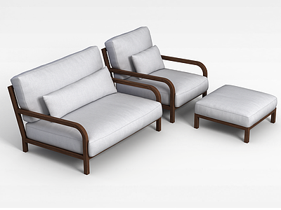 3d简约沙发模型