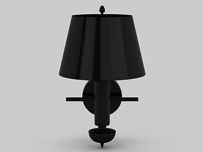 黑色壁灯模型3d模型