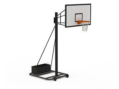 校园篮球架模型3d模型