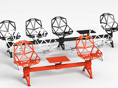 个性双人椅子模型3d模型