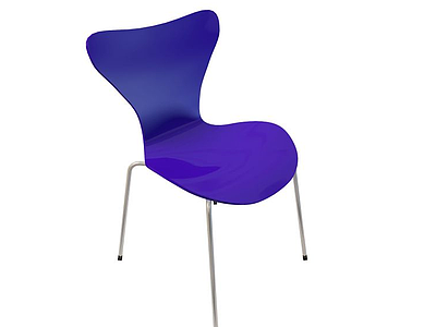 蓝色休闲椅模型3d模型