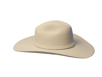 3d米色休闲帽子模型