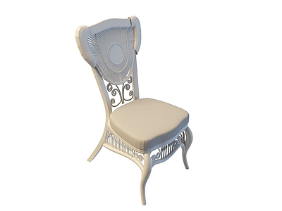 3d欧式雕花椅子模型