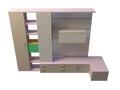 多功能衣柜模型3d模型