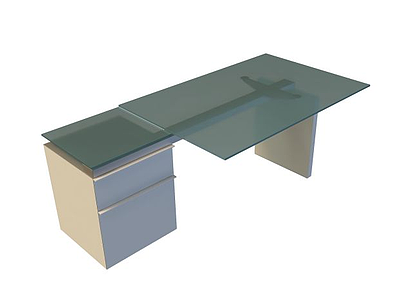 3d玻璃台面书桌免费模型