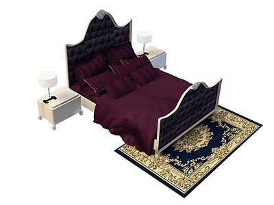 3d卧室床免费模型