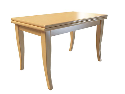 3d简约实木餐桌免费模型