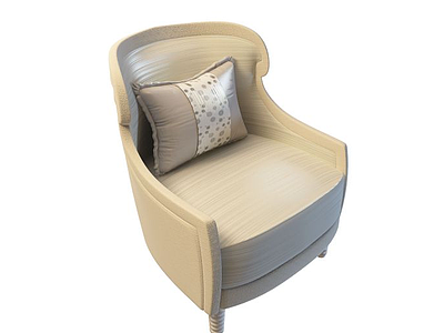 3d舒适单人沙发模型