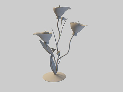 3d现代树形台灯免费模型