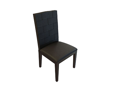 黑色高背椅模型3d模型