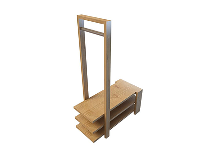 实木木匠凳模型3d模型