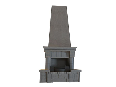 简约壁炉模型3d模型