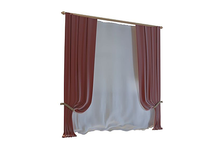 礼堂窗帘模型3d模型