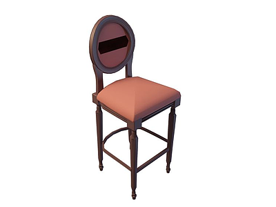 3d古典吧椅模型