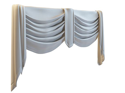豪华欧式窗帘模型3d模型