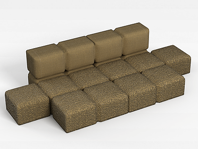 3d客厅沙发模型