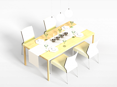 3d<font class='myIsRed'>家用</font>餐桌椅模型