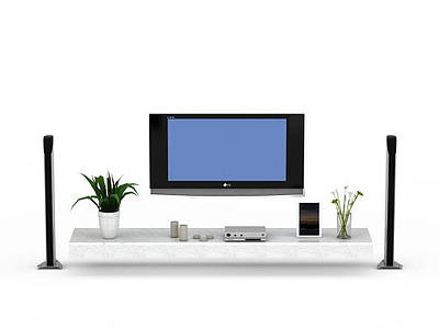现代家居电视柜模型3d模型