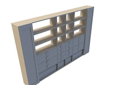3d简约实木柜免费模型