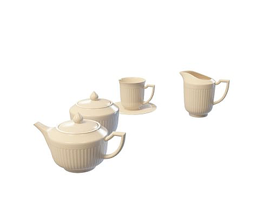3d陶瓷茶具模型