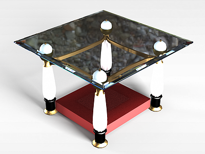 玻璃台面桌子模型