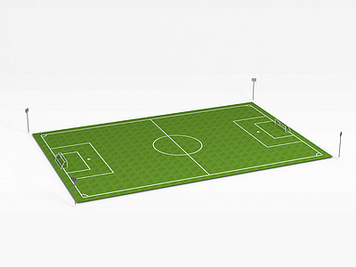足球场模型3d模型