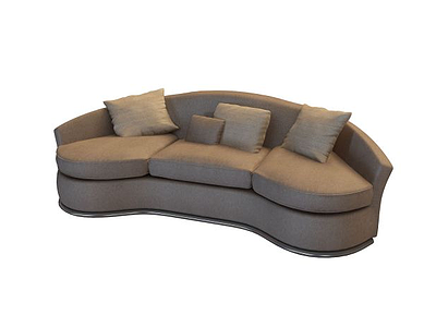 3d弧形沙发模型