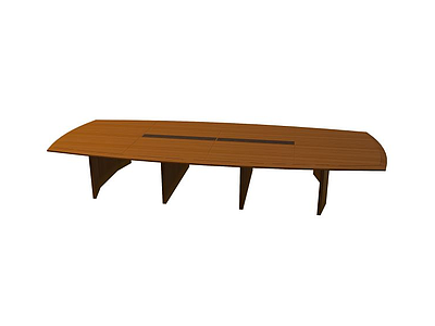 简约实木会议桌模型