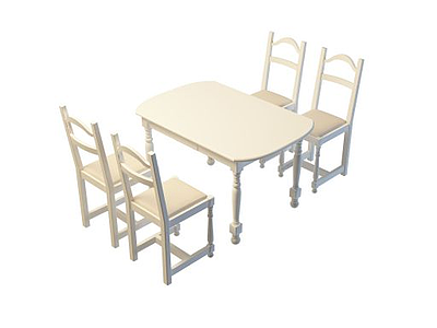 3d家用餐桌椅免费模型