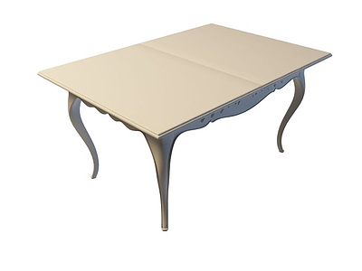 欧式木质餐桌模型3d模型