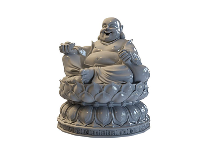 弥勒佛雕塑模型
