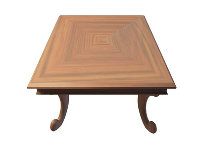3d木纹休闲桌模型