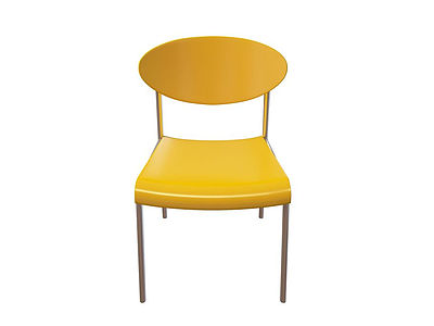3d黄色餐椅模型