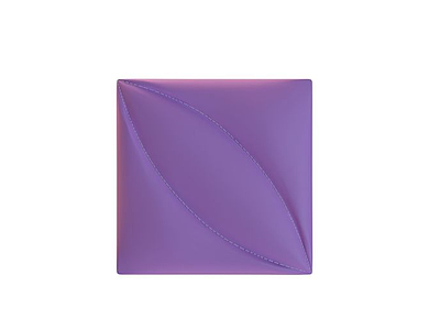 紫色软包背景墙模型