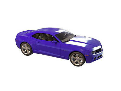 3d蓝色汽车模型