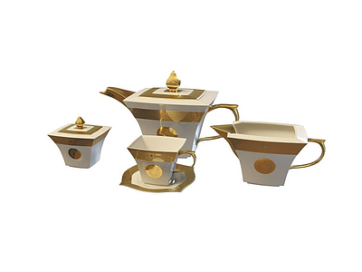 精美茶具模型3d模型