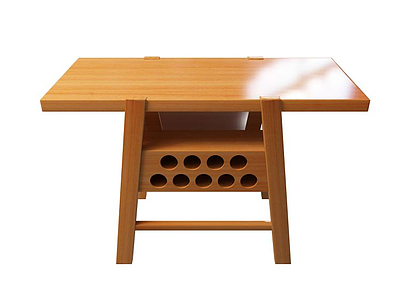 中式实木桌模型3d模型