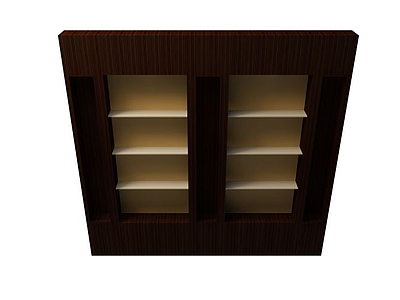 3d中式实木书柜免费模型