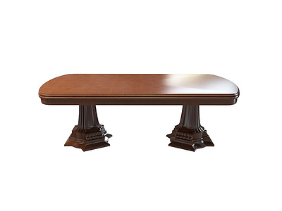 高档餐桌模型3d模型