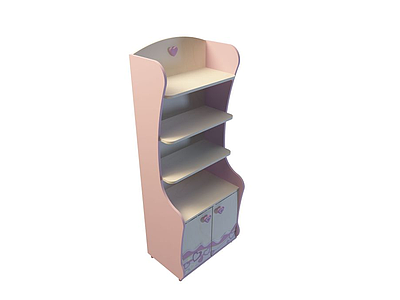 3d简约卧室书柜免费模型