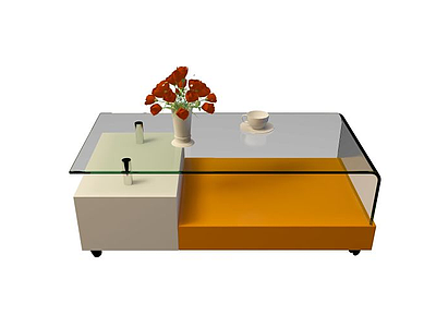 3d客厅茶几桌模型