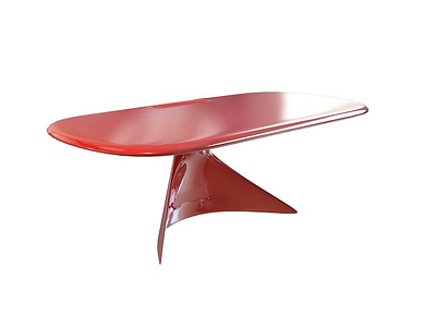 3d红色桌子模型